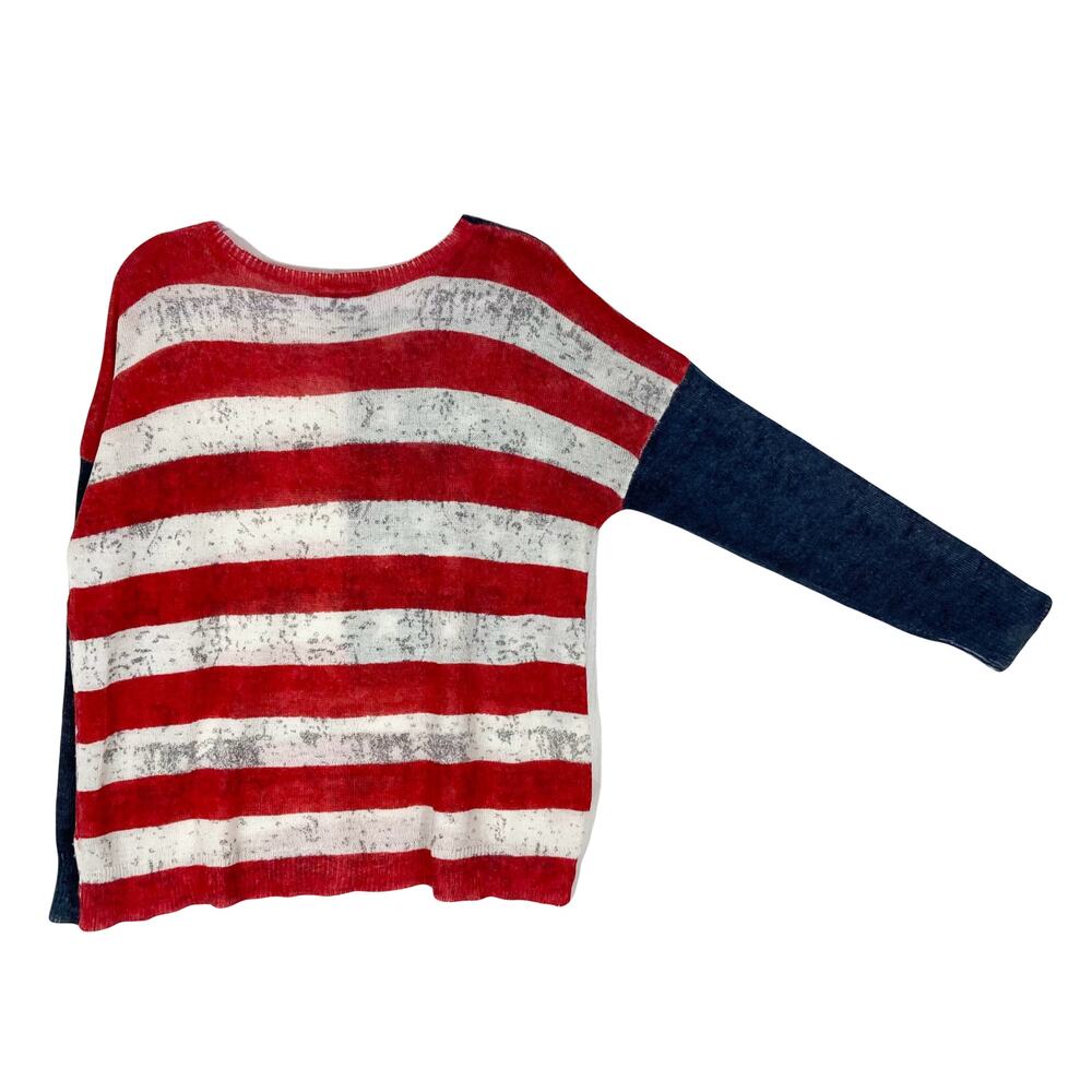 NWOT ROCK & REPUBLIC Sweater XL American USA Flag Crewneck Long Sleeve Acrylic - Picture 4 of 11